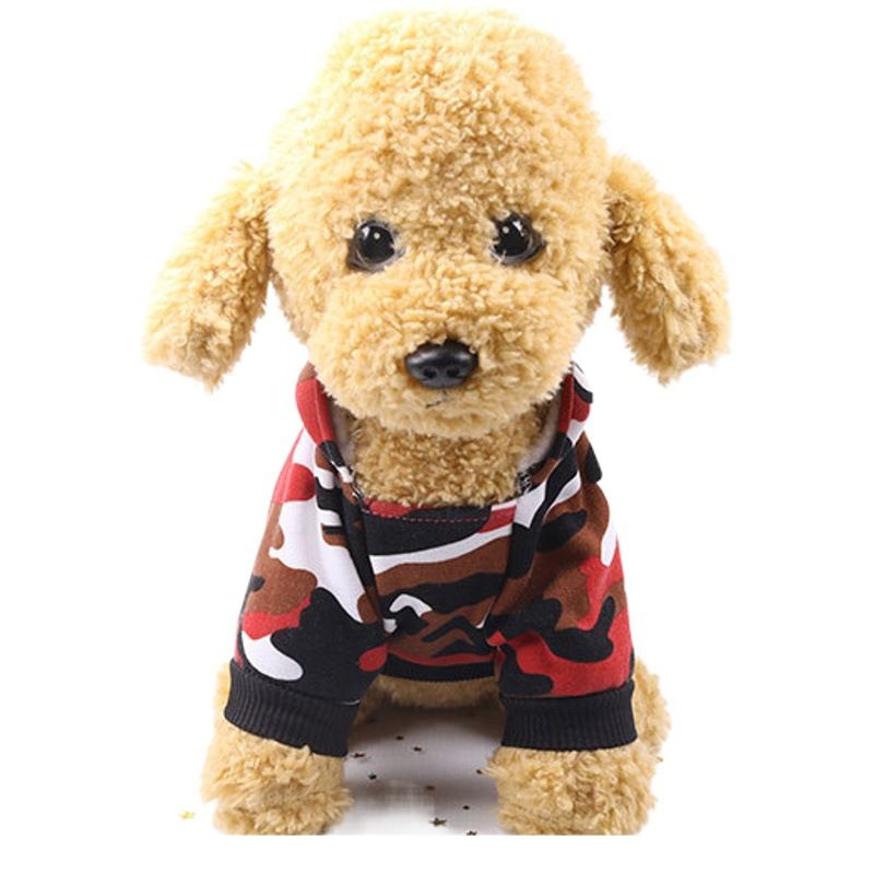 Shine Pet Hooded Sweatshirt Cotton Camouflage Dog Cat Hooded Sweatshirt Camo view 2