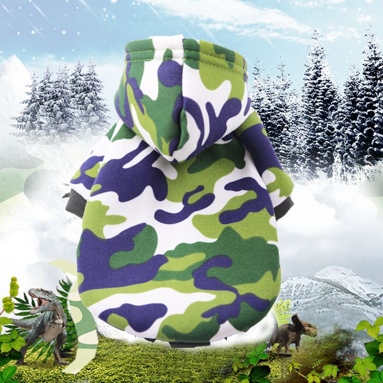 Shine Pet Hooded Sweatshirt Cotton Camouflage Dog Cat Hooded Sweatshirt Camo view 5