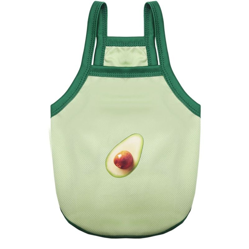 Pet Vest Mesh Breathable Polyester Small Medium Camisole White Bottom Red view 2
