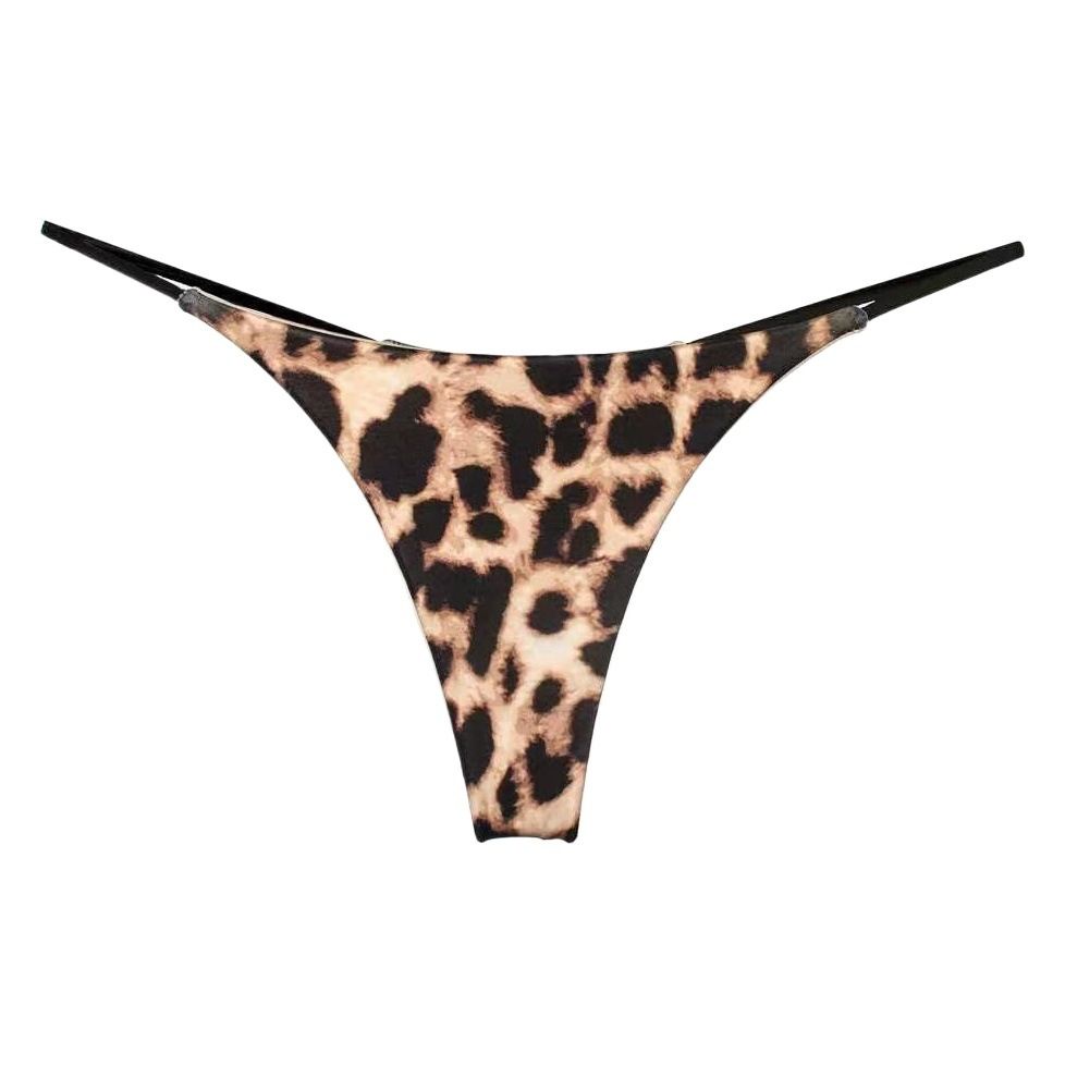 Women Milk Silk Low Waist Bikini Thong Camouflage XL Size: XL view 2