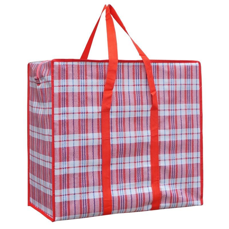 Woven Storage Bag PP Multipurpose Moving Clothes Black Medium view 3