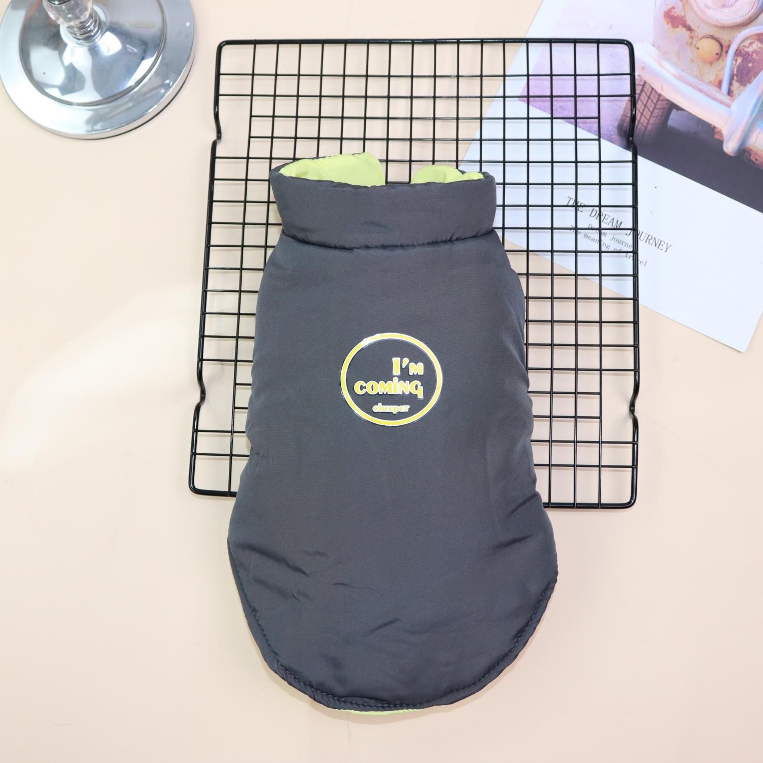 Qi Pet Dog Vest Warm Autumn Winter Puppy Cat Clothes Sanyang Kaitai Pink view 5