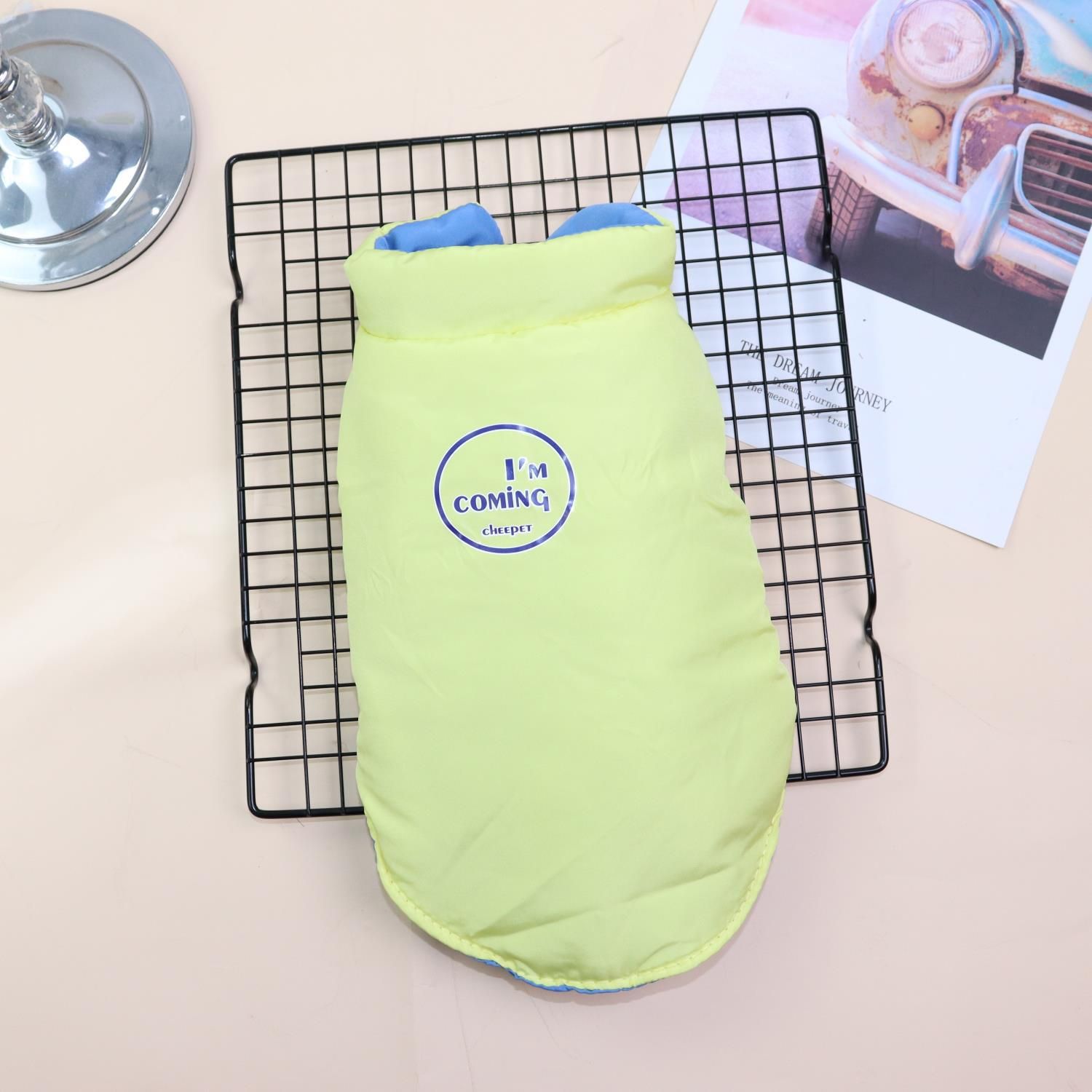 Qi Pet Dog Vest Warm Autumn Winter Puppy Cat Clothes Sanyang Kaitai Gray XS view 3