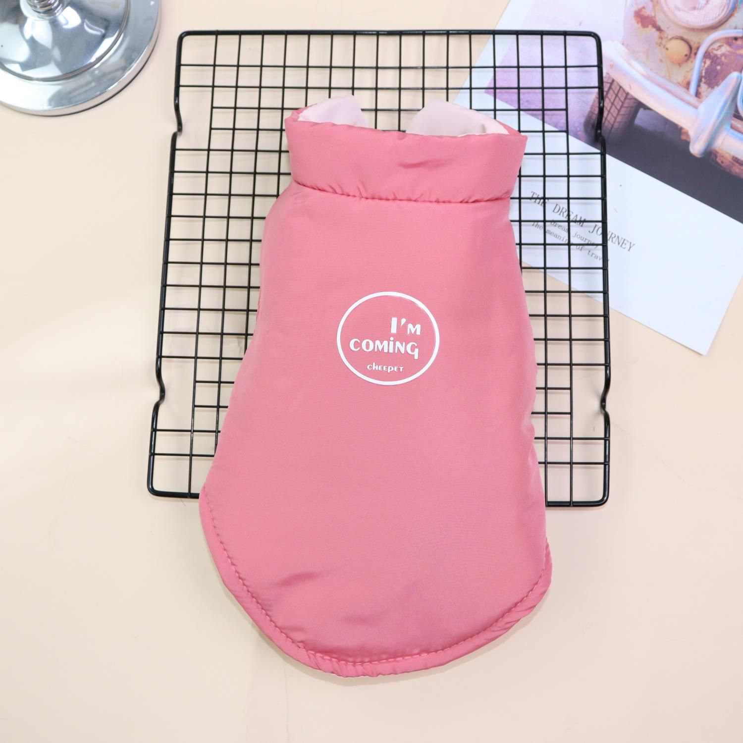 Qi Pet Dog Vest Warm Autumn Winter Puppy Cat Clothes Sanyang Kaitai Gray M view 4
