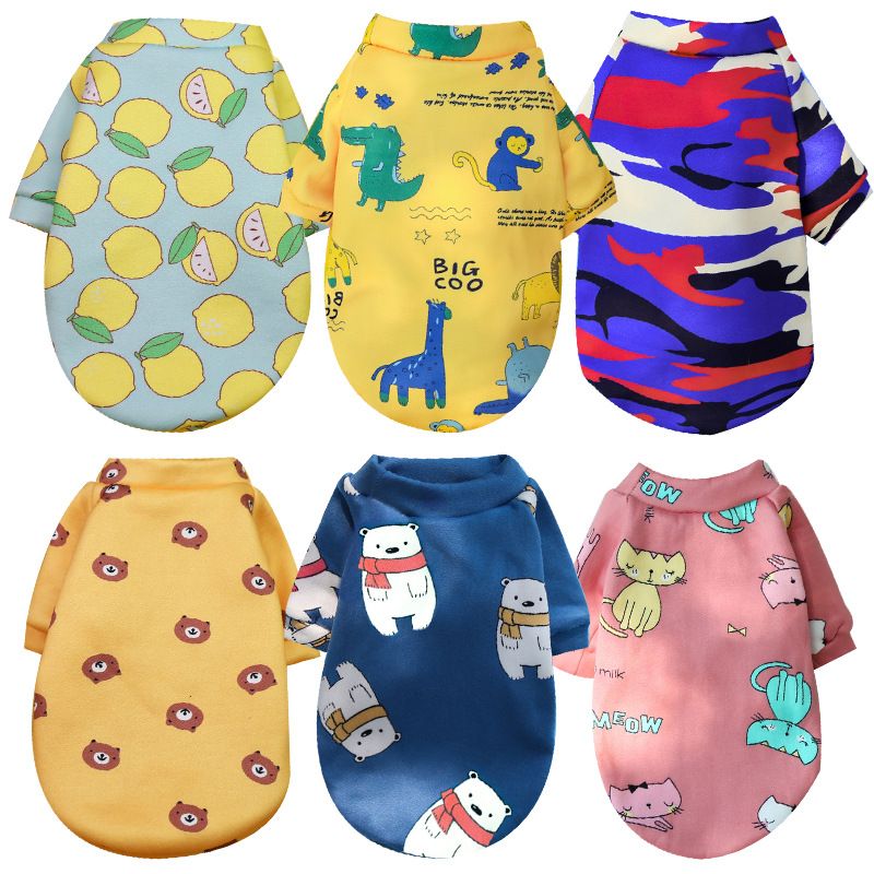 Shine Pet Sweatshirt Cartoon Print Two Leg 227 Two-Leg Composite Velvet view 4