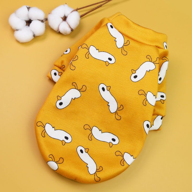 Shine Pet Sweatshirt Cartoon Print Two Leg 227 White Duck with Two Legs — image 1