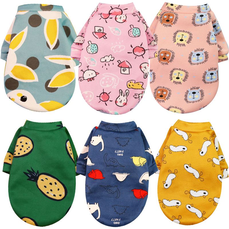 Shine Pet Sweatshirt Cartoon Print Two Leg 227 legs composite velvet blue view 5