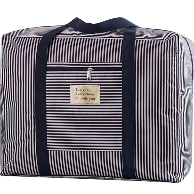 Oxford Cloth Travel Storage Bag Waterproof Fold. Wine red stripes Medium view 7