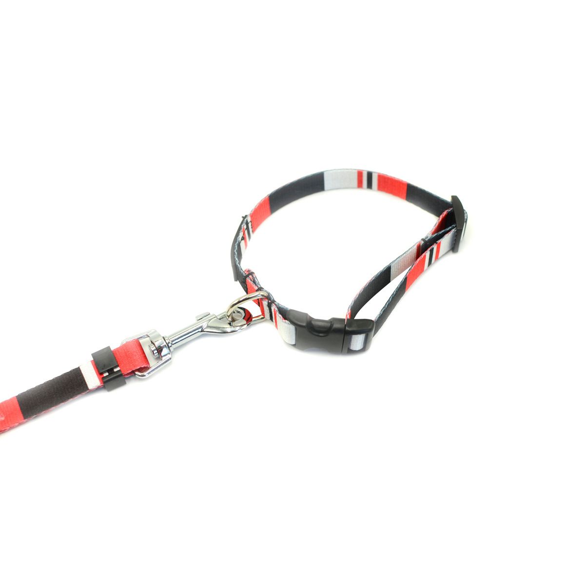 A family of Youchong Nylon Dog Leash and Collar Set Pink suit-M size Elastic view 3