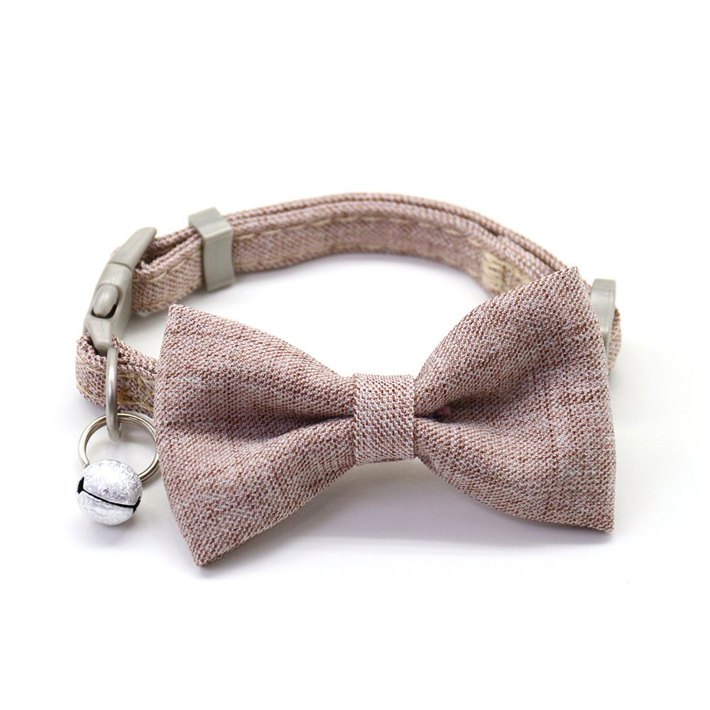 Zichen Dog Collar Polyester Cotton Bow 1.0 Curry (Big Wave) 1.5 Cotton Bow view 5
