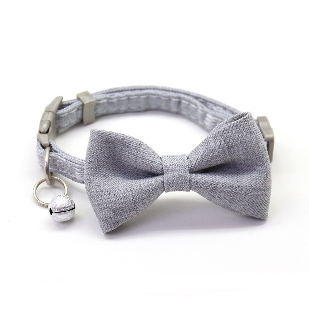 Zichen Dog Collar Polyester Cotton Bow 1.0 Pink (Big Wave) 1.0 Cotton Bow view 3