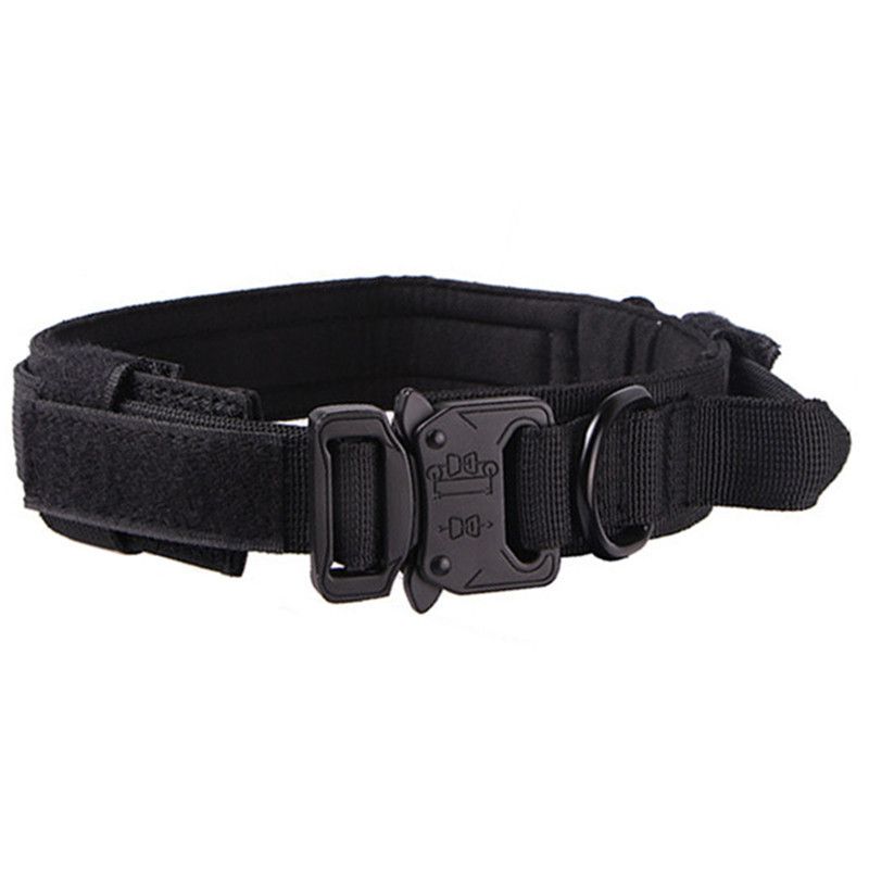 Nylon Dog Collar Training Buckle 3.8cm Black M code (36-48cm) — image 1