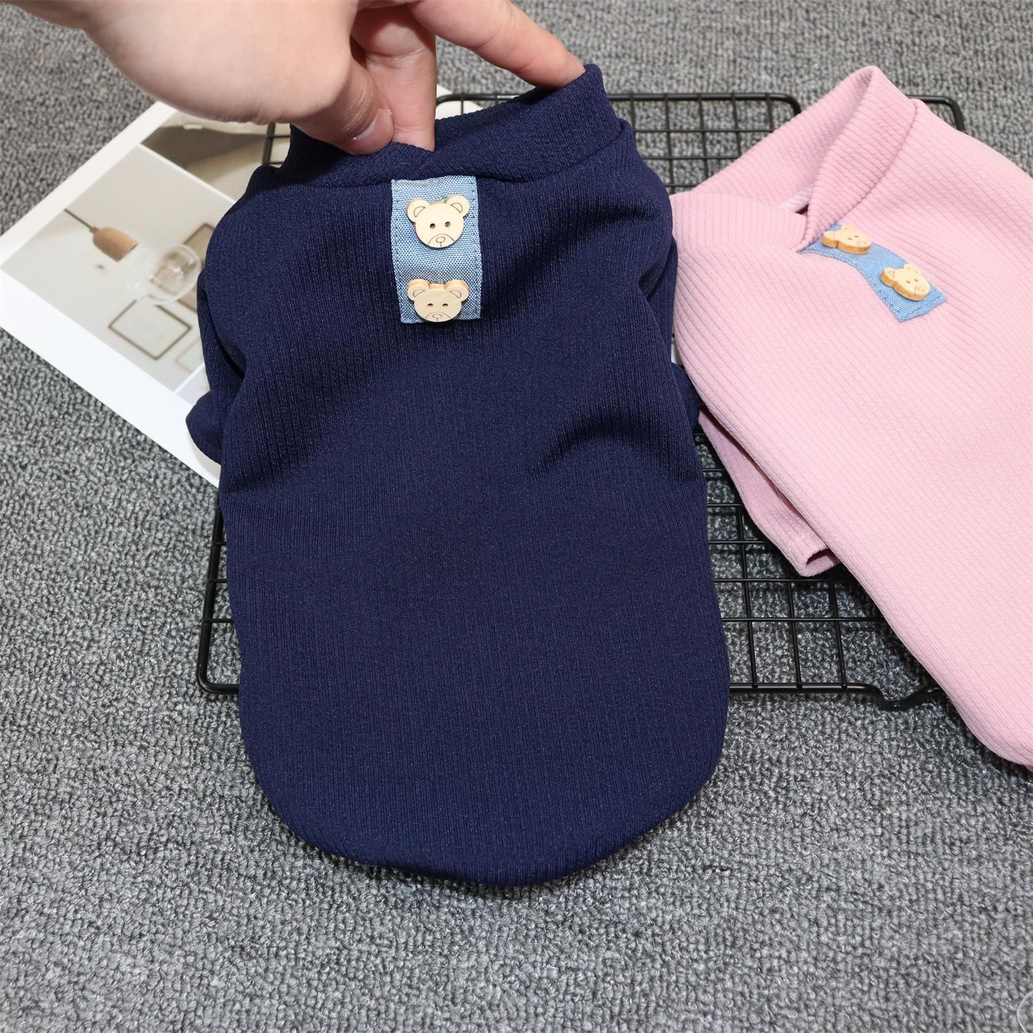 Pet Cat Dog Clothes Odd Pet Elastic Vest Flying Bear Dreams-Navy Blue XS view 5