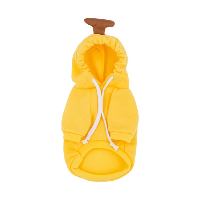 Pet Sweatshirt Beautiful Pet Polyester Fleece Autumn Banana Sweatshirt