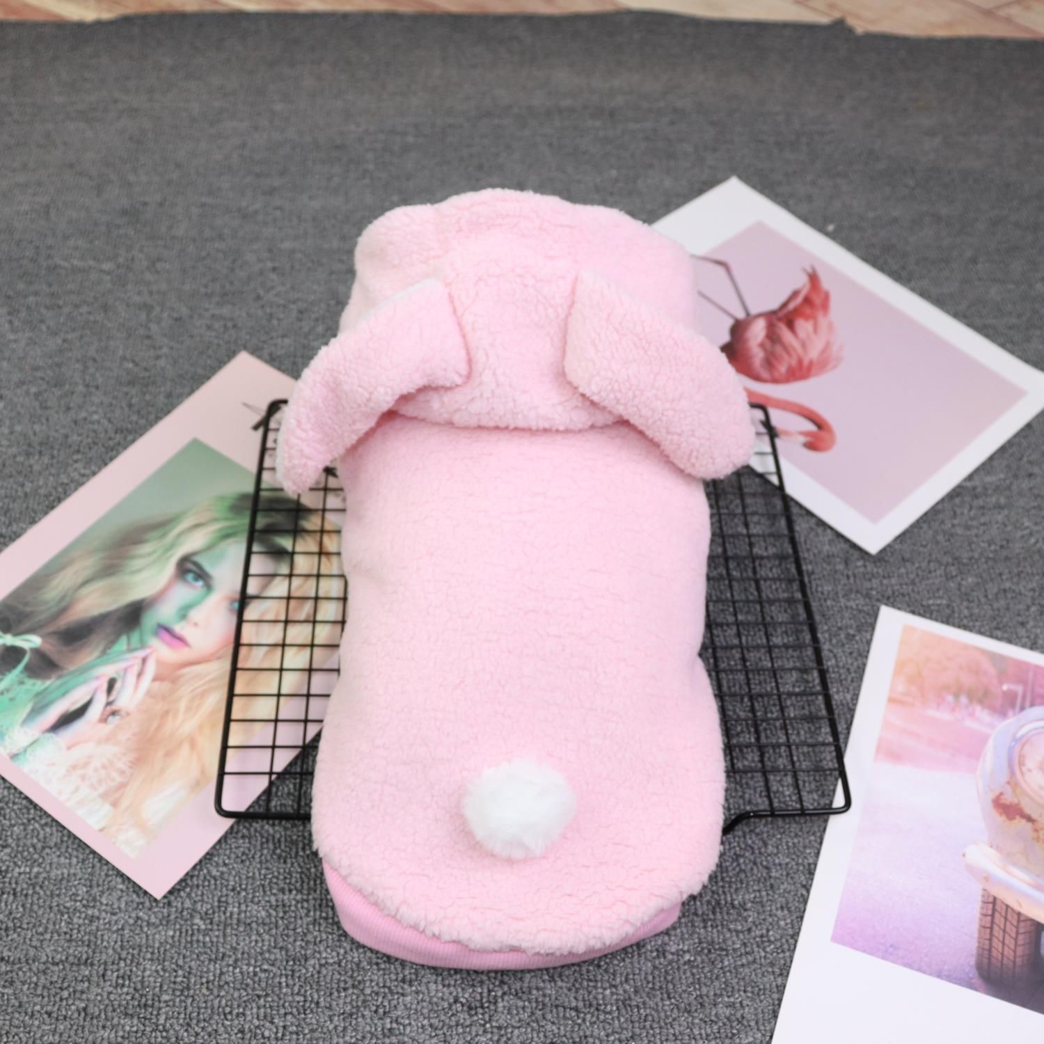 Qichong Pet Dog Clothes Two-legged Rabbit Autumn Winter White Rabbit Princess view 3