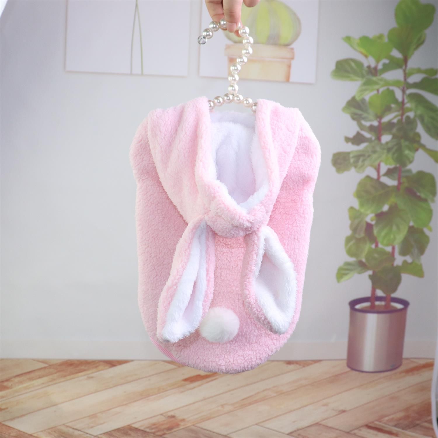 Qichong Pet Dog Clothes Two-legged Rabbit Autumn Winter White Rabbit Princess view 6