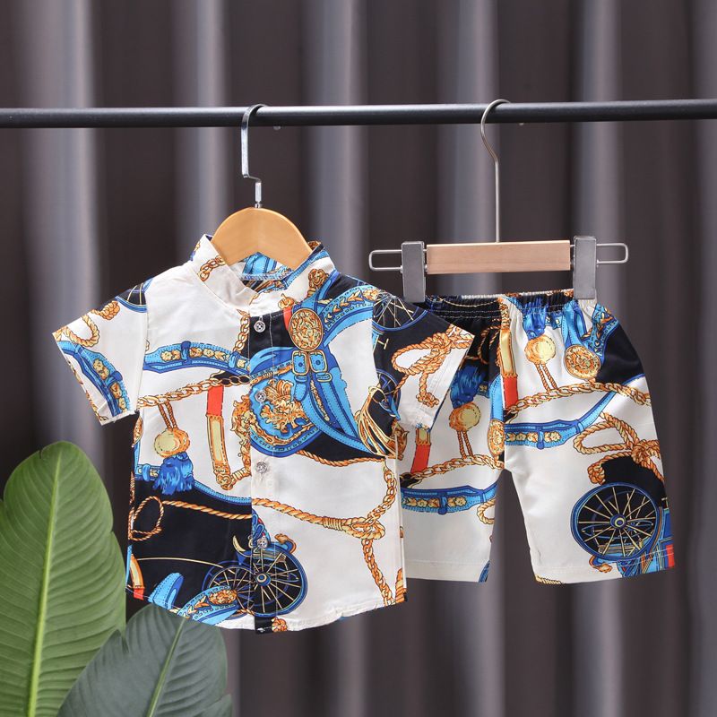 Bug Yipai Boys Summer Cotton 2 Piece Set Short Sleeve Yellow 110cm view 4