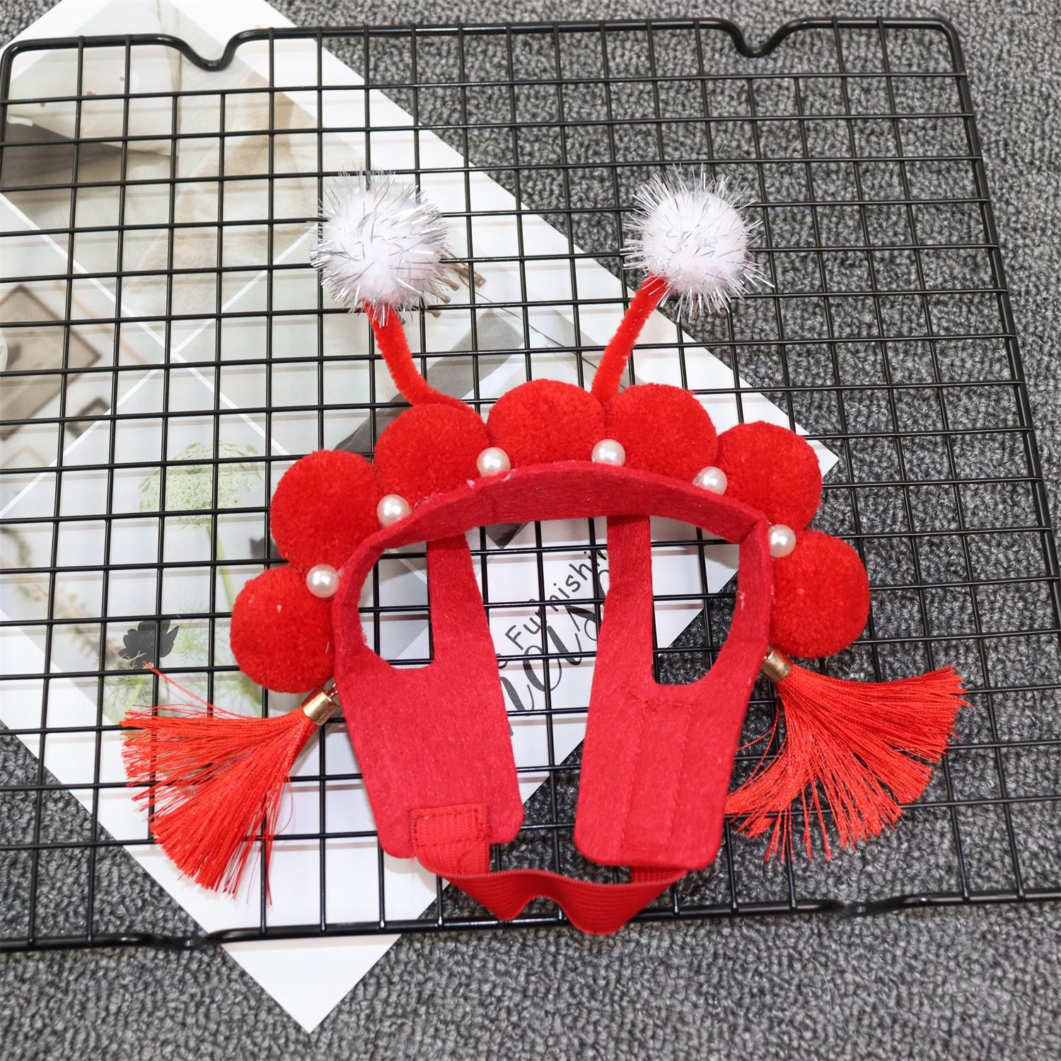 Odd Pet Cat Dog Beijing Opera Hat Non-Woven Fabric view 2