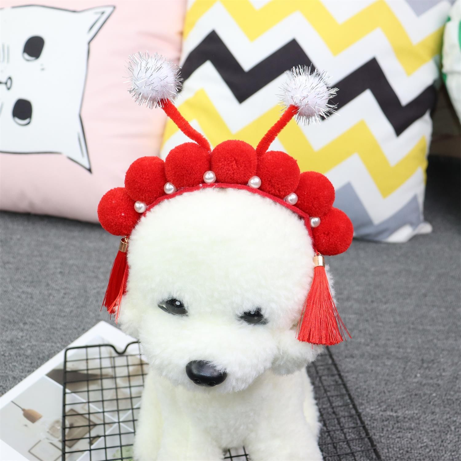 Odd Pet Cat Dog Beijing Opera Hat Non-Woven Fabric view 6