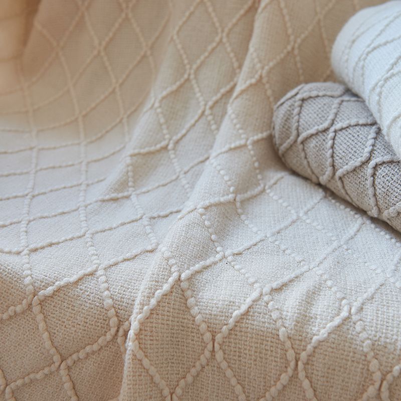 Yan Chu Knitted Diamond Blanket 125x170cm Deep Powder 125x 170 Diamond (with view 5