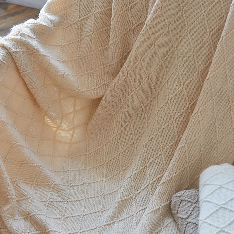 Yan Chu Knitted Diamond Blanket 125x170cm Deep Powder 125x 170 Diamond (with view 6