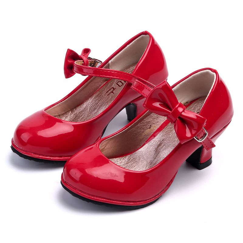 Girls Princess Shoes Bella Newman Red PU Ballet FKH-2 Red 31 yards view 3