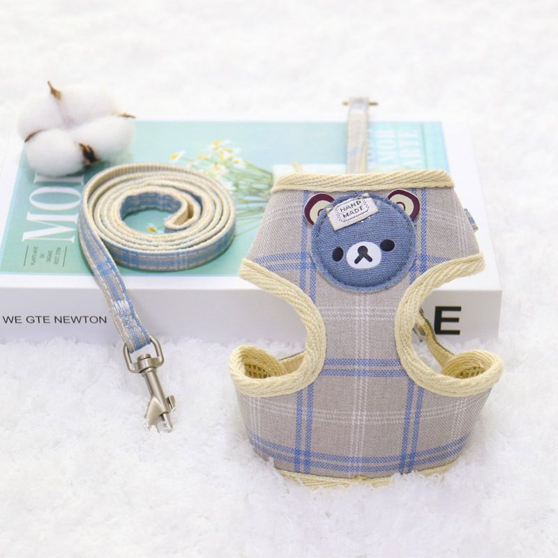 Zichen Dog Leash Chest Strap with Snack Bag Rice Gray 2-piece set 1.5(M) — image 1