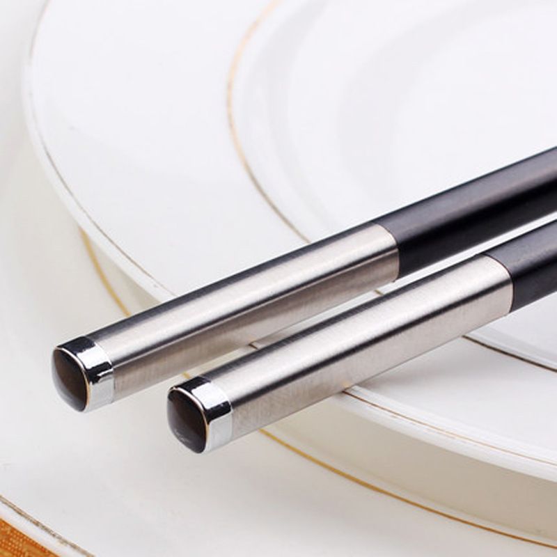 Chuangjian Alloy Chopsticks Laser Logo YB08 Blue view 2