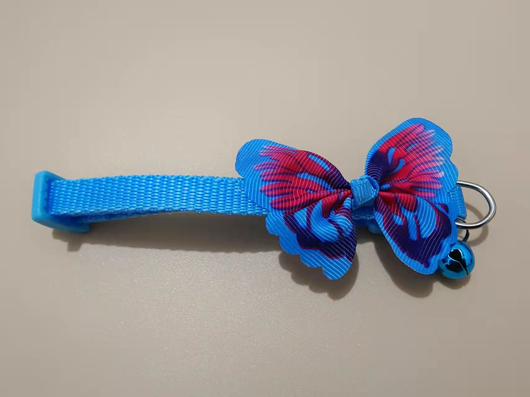 Pei Pet Beibei Cat Collar Flowers Adjustable Polyester Rose Red view 2