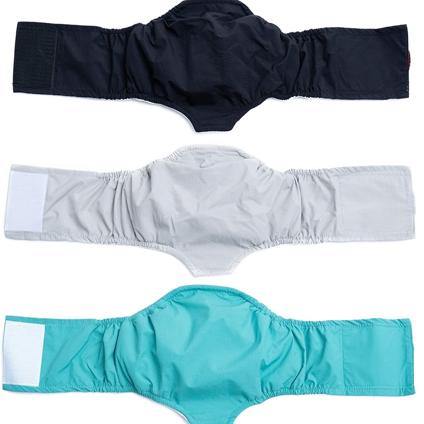 Dog Diapers Harper Male Cotton Large Gray M:60g view 2