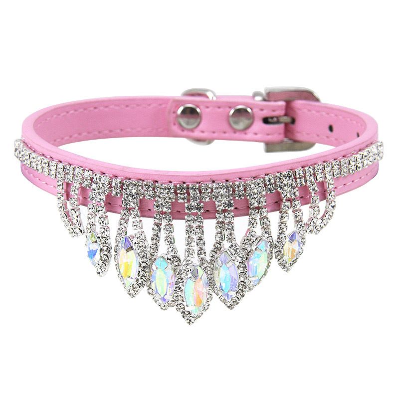 Dog Collar Mountain and water PU Princess Style Green M# 1.3cm wide * 35cm view 6