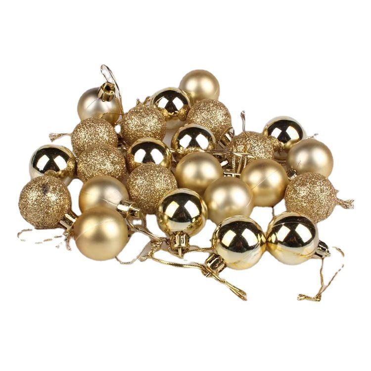 Plastic Christmas Decoration Balls 3cm 24 Pack Degree 3cm Rose Red 24 Pack view 3