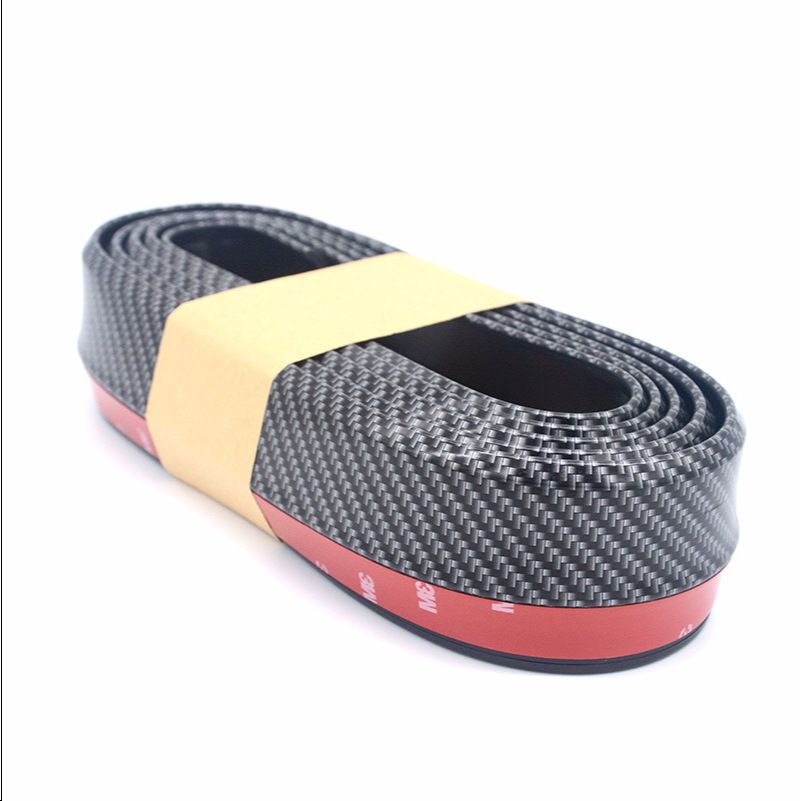 Car Anti Collision Strip Carbon Fiber Front Lip 250cm Carbon fiber Black — image 1