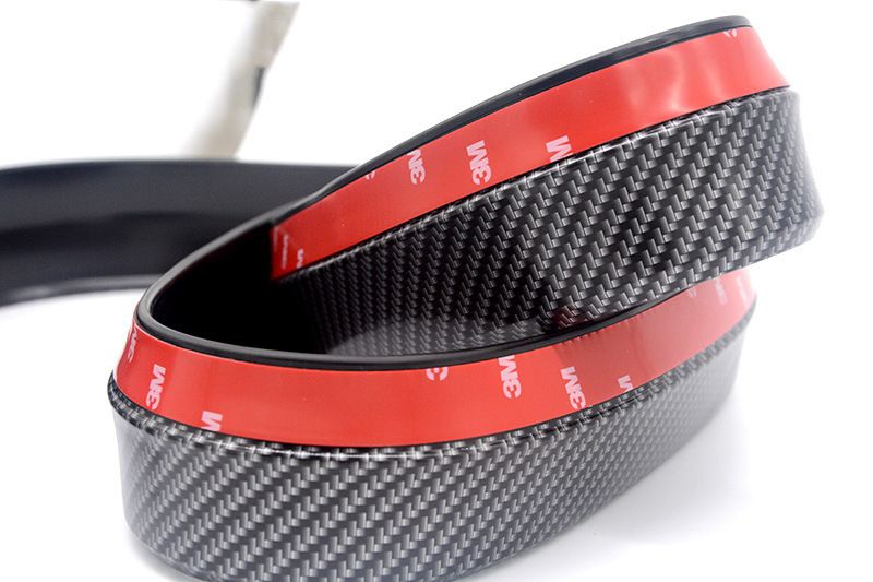 Car Anti Collision Strip Carbon Fiber Front Lip 250cm Carbon fiber Black view 3