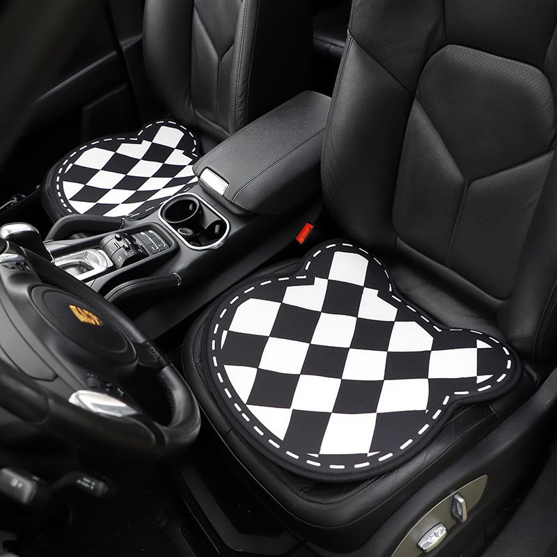 Tide Cat Checkerboard Bear Car Seat Cushion Rhomboid Bear Rear Cushion view 3