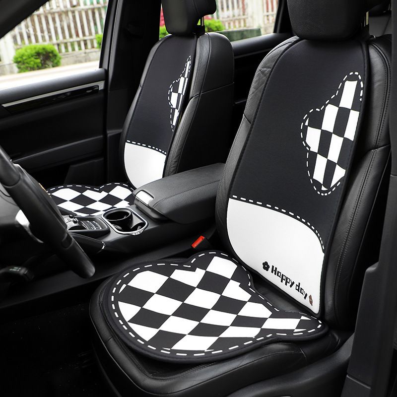 Tide Cat Checkerboard Bear Car Seat Cushion Rhomboid bear waist view 5