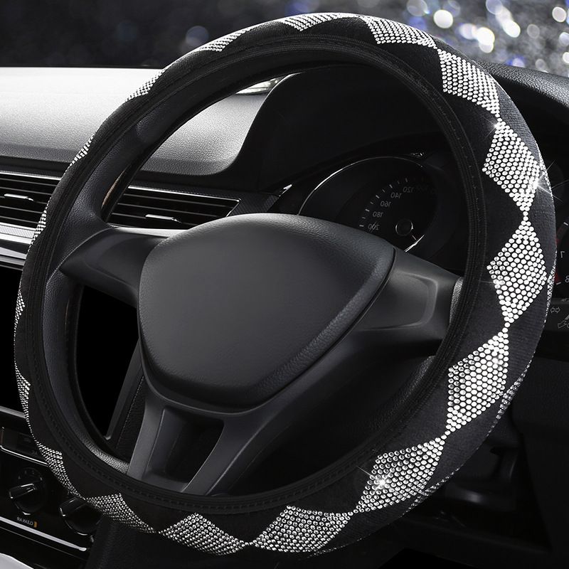 Steering Wheel Cover Lixiao 36cm Double Diamond Double Diamond Color Diamond view 3
