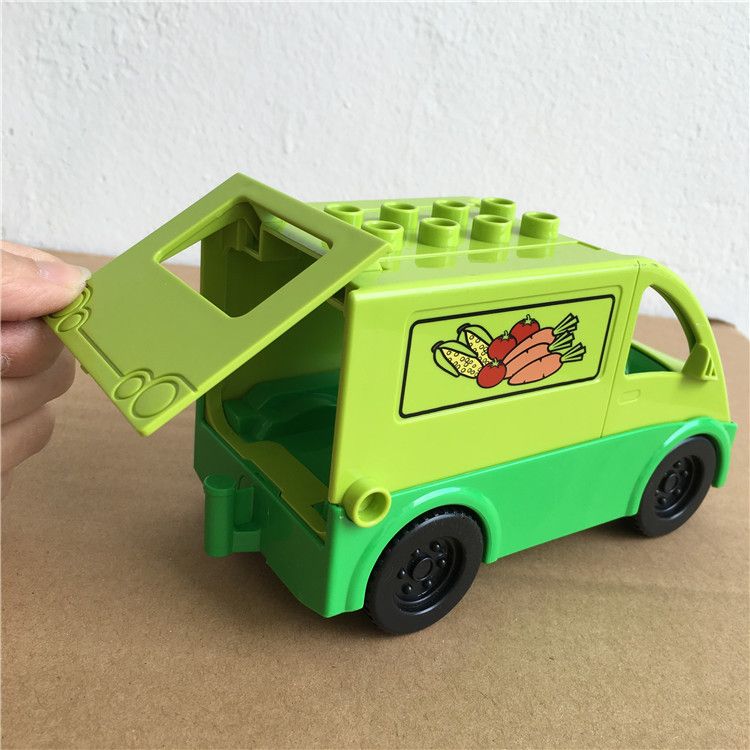 Hongyuan sheng Building Blocks Bus Vehicle 4-hole motorcycle [Gegler]] view 2
