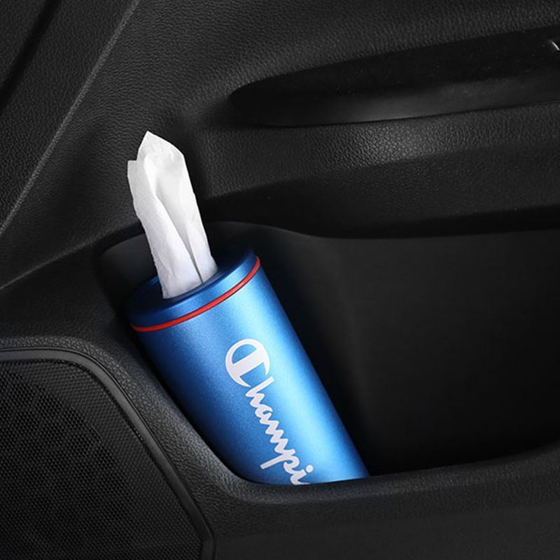 Aluminum Alloy Car Tissue Holder 16x7cm Champion Blue view 4