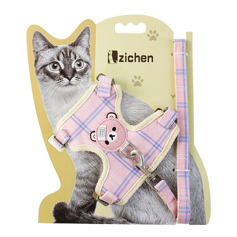 Zichen Vest Cat Leash Polyester Traction Strap Grey S(1.0 fit 1.50 kg-3.50 kg view 5