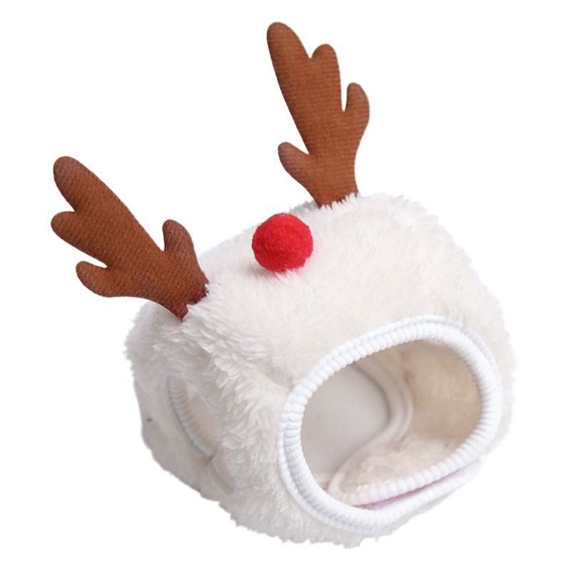 Weiwang Cartoon Pet Hat Christmas Deer Antlers White hat antlers L (good for view 2