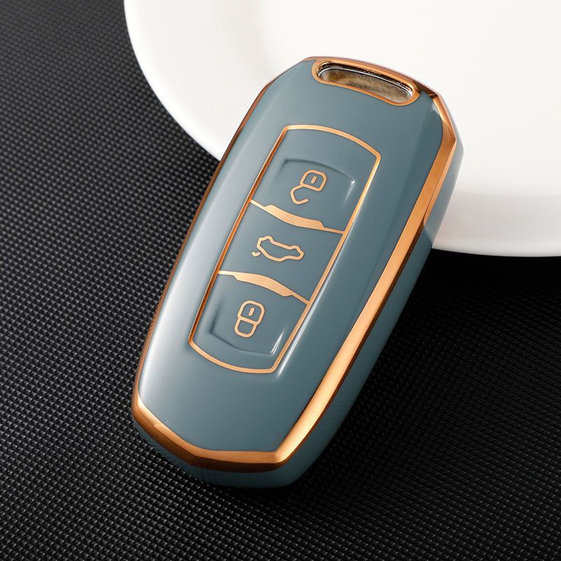 Geely Car Key Case TPU Protective Cover Matcha green view 3
