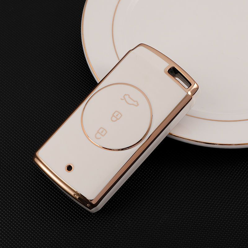Color My Life TPU Car Key Case for Chery Tiggo 7. Matcha green view 3