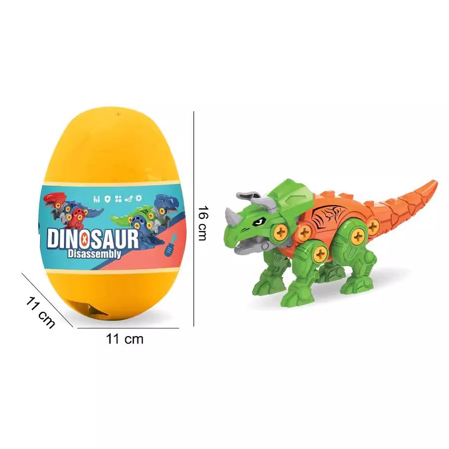 Dinosaur Building Blocks Educational Toy Triceratops OPP bag view 4