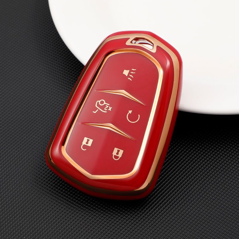 Cadillac Key Cover TPU Case for XT4 ATSL White view 2
