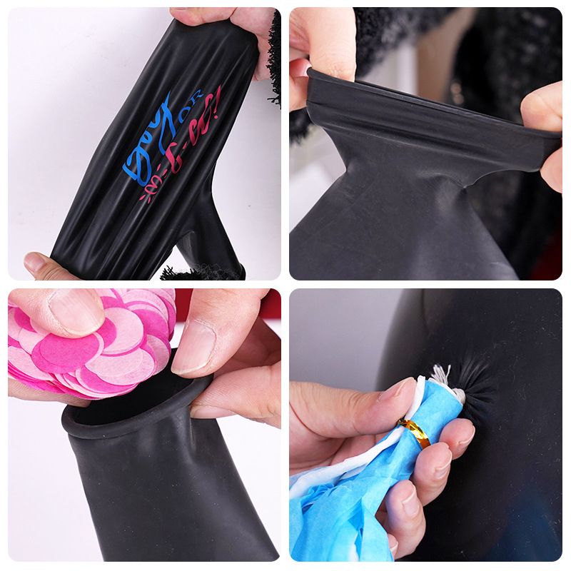 36 inch Balloon Set Confetti Tassel Yize latex Big question mark (perfect view 5