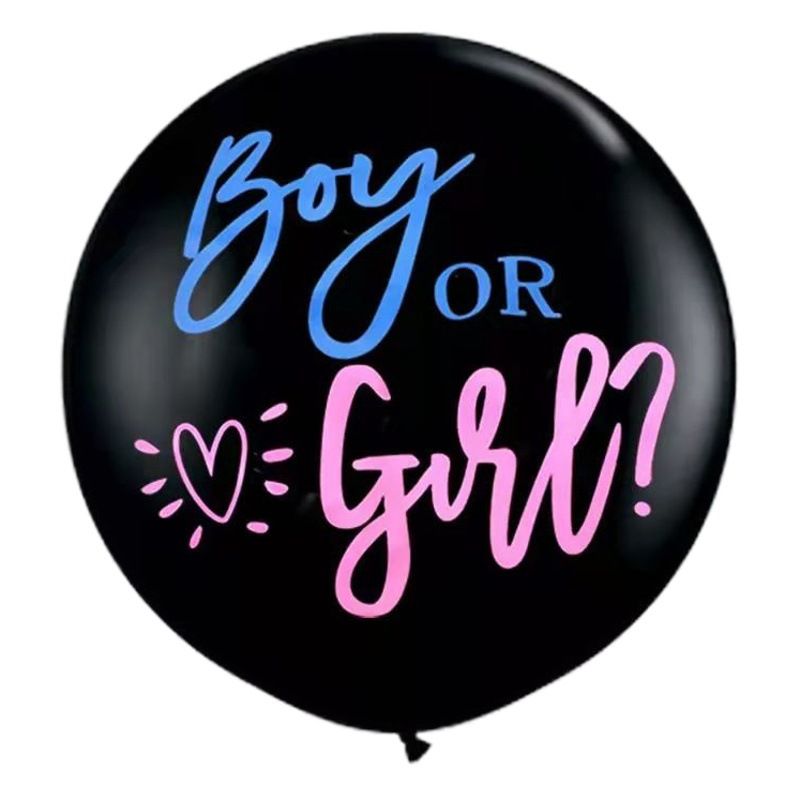 36 inch Balloon Set Confetti Tassel Yize latex Blue powder feet (Oblate) view 2