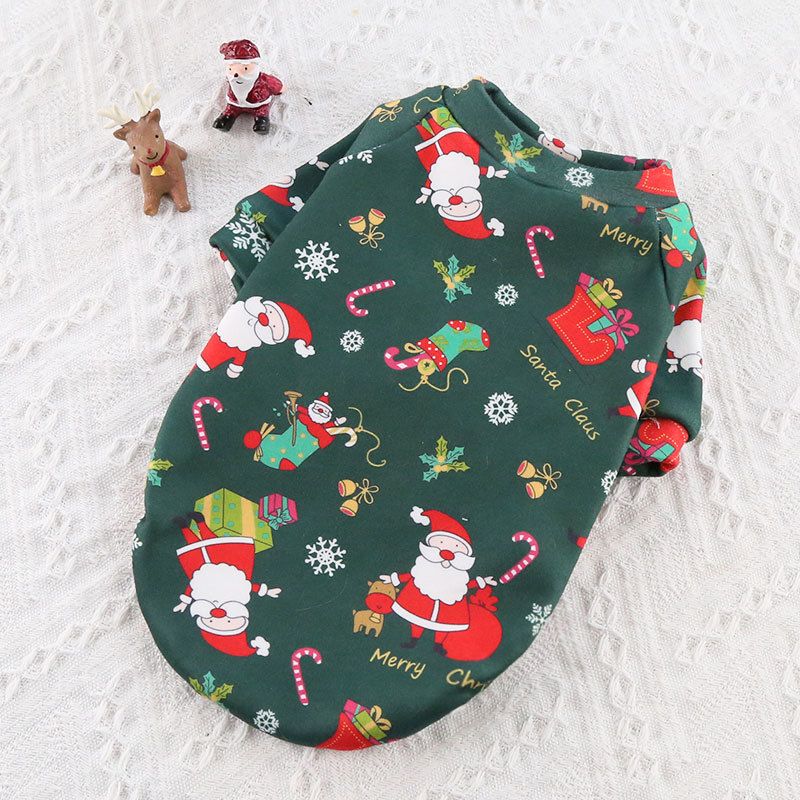 Christmas Pet Clothes Dog Cat Winter Cotton (Anhui hair) two legs composite — image 1