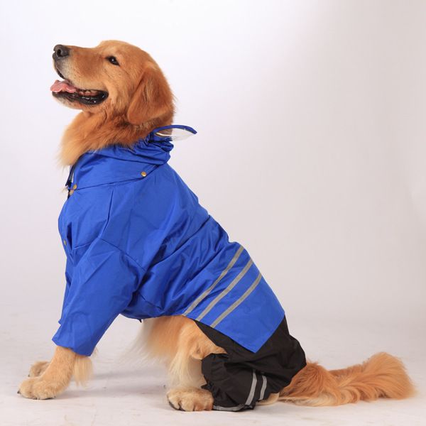 Dog Raincoat PU Waterproof Outdoor Large Breed big dog raincoat red M view 2