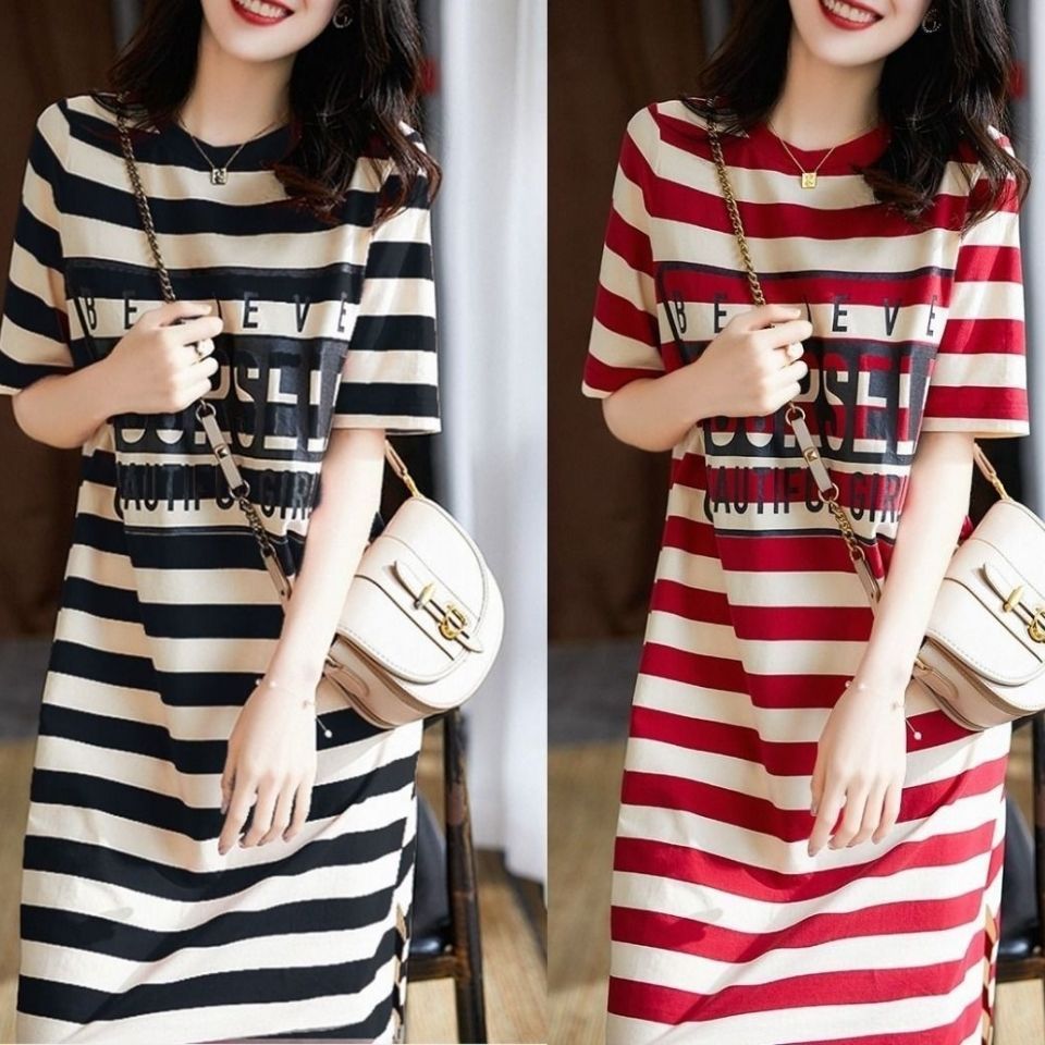 Zebina Womens Striped Short Sleeve Dress Black 3XL view 3